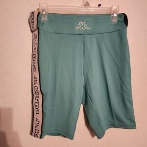 Kappa 8" Green Logo Tape Skin Fit Shorts Size M NWT